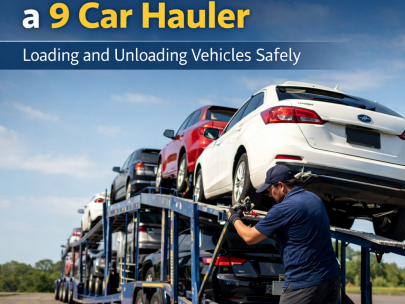The Hard Work Behind a 9 Car Hauler: Loading and Unloading Vehicles Safely